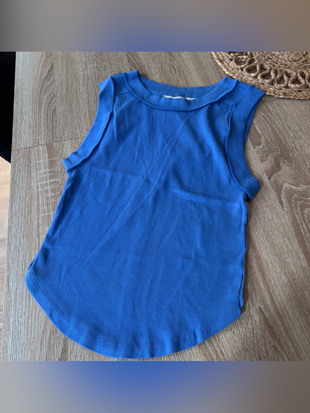 Free People Ribbed Crew Neck Top
